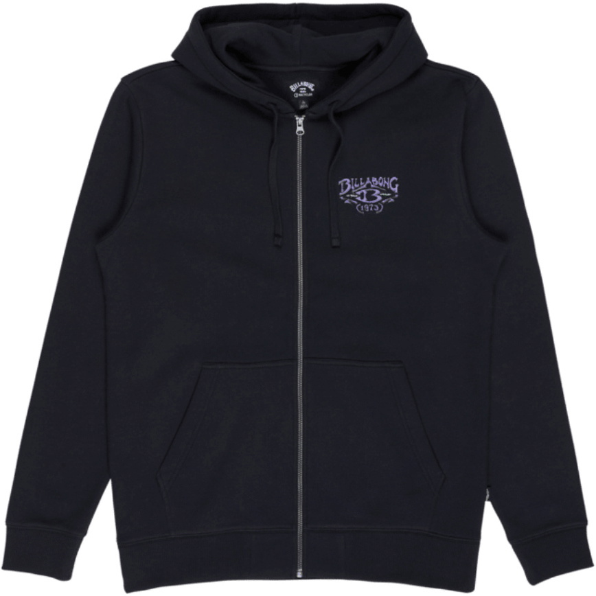 2026 Billabong Mens Foundation Zip Thru Hoodie EBYSF00190 - Black